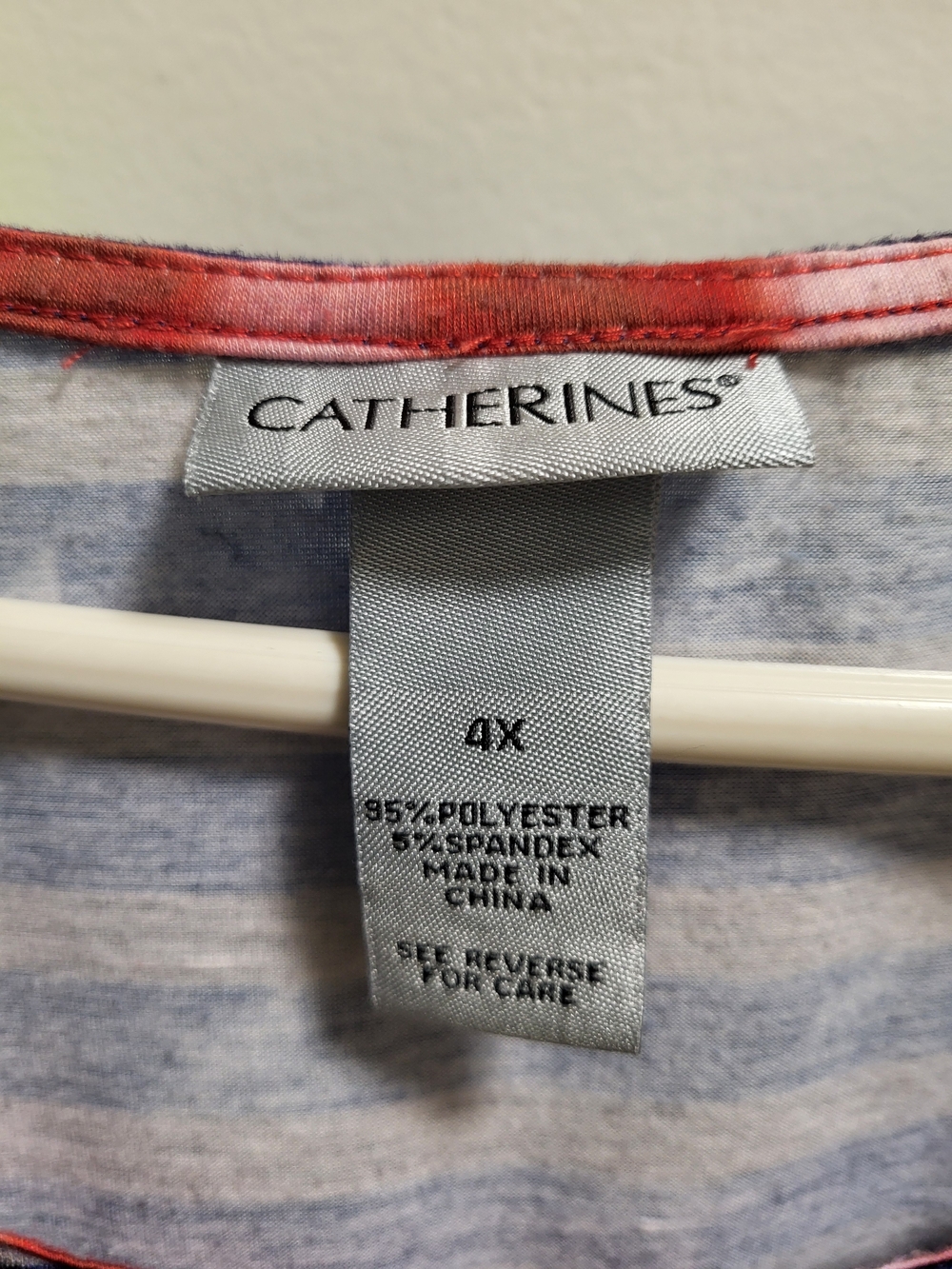 2 Catherines 4X 30/32W Tops American Flag And Lime Green - Picture 3 of 8